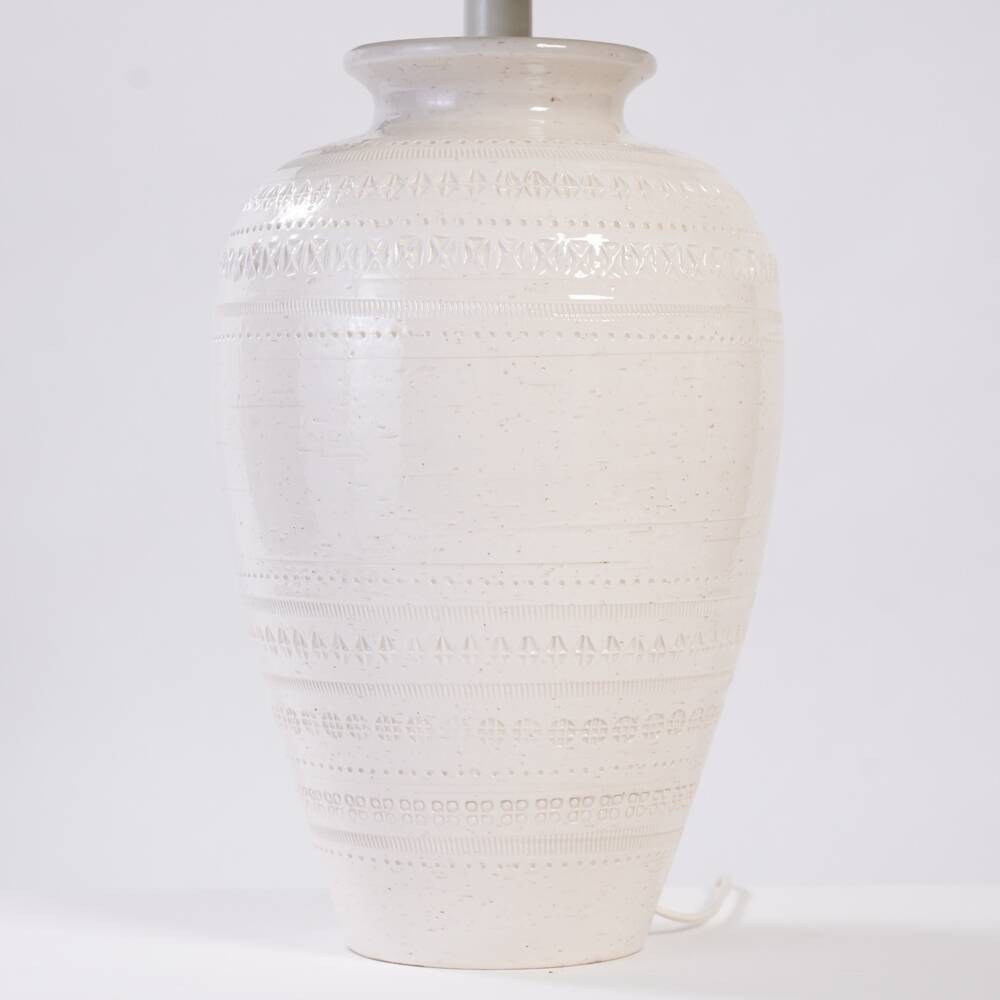 Bitossi table light white ceramic, 1970s