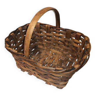 Rare antique wooden basket, retro vintage / 20th century