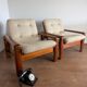 Pair of Scandinavian armchairs – 1970 - Attributed to EMC Mobel Denmark