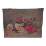 Bouquet in preparation, roses, F.Guigard