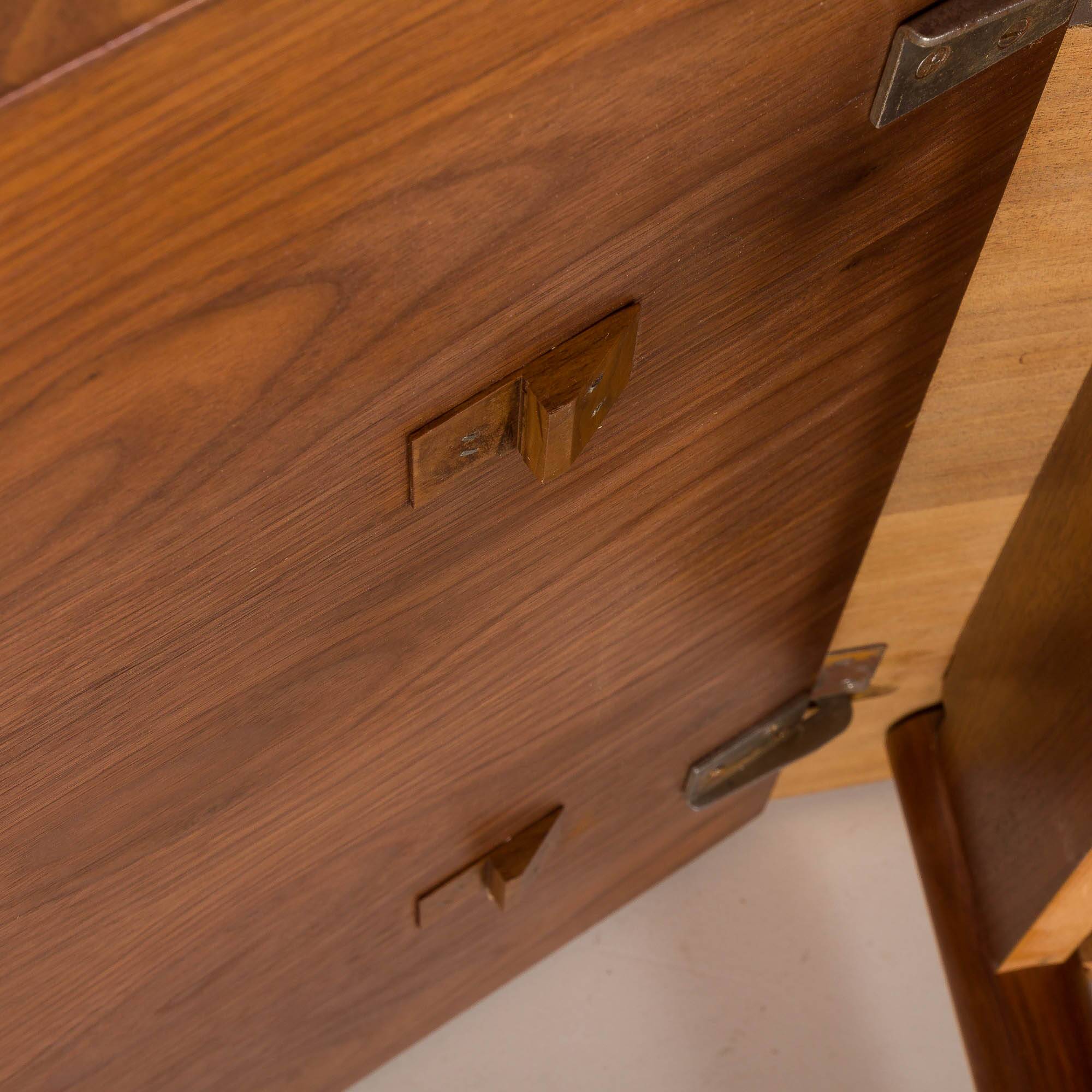 Scandinavian mid century teak desk with extension by Austvoll Møbelfabrikk,