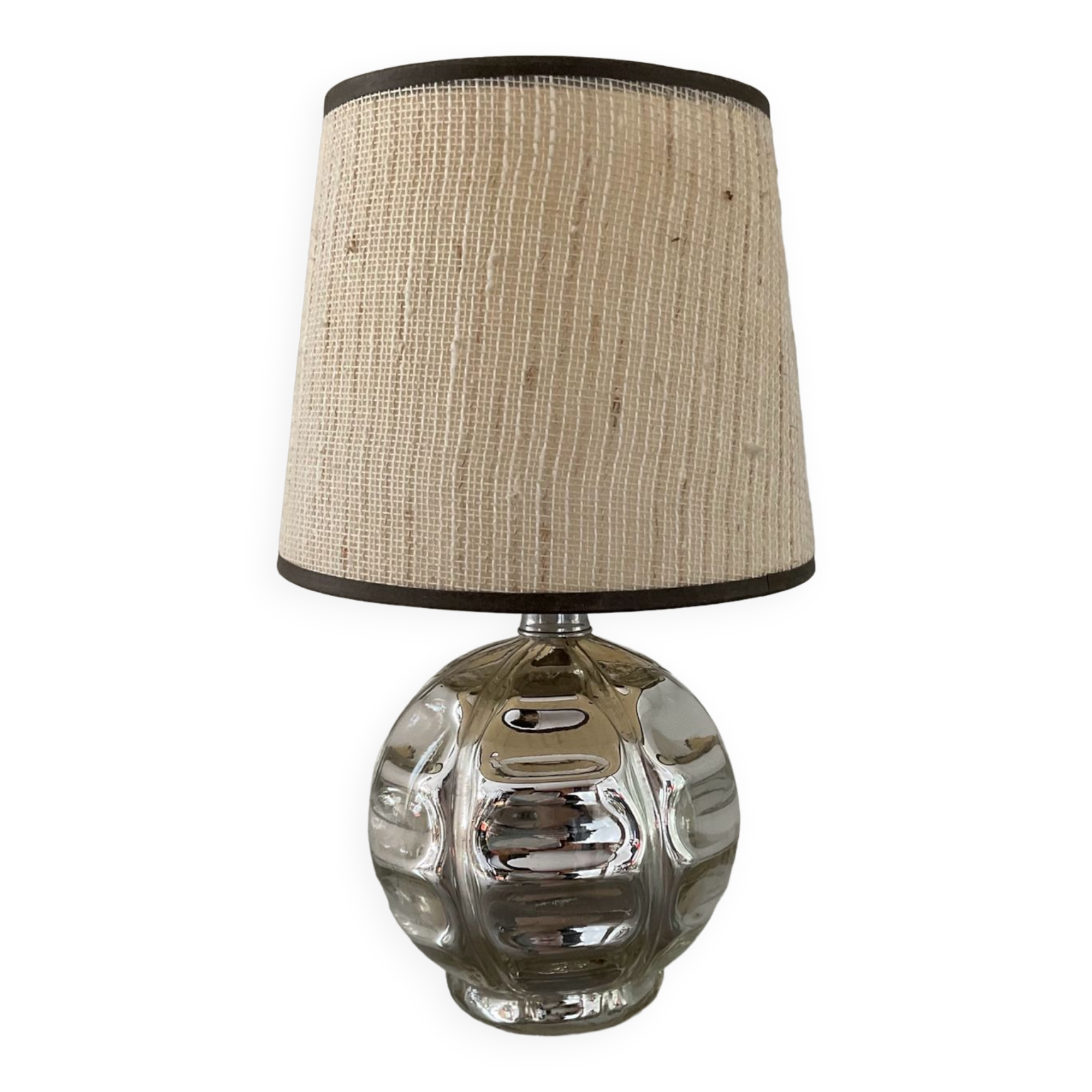 Vintage eglomised glass lamp from the 50s-60s