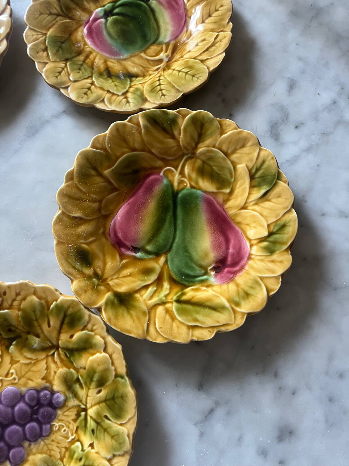 Set of 6 Sarreguemines dessert plates