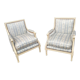 Paire de bergères fauteuils ancien style louis xvi vintage