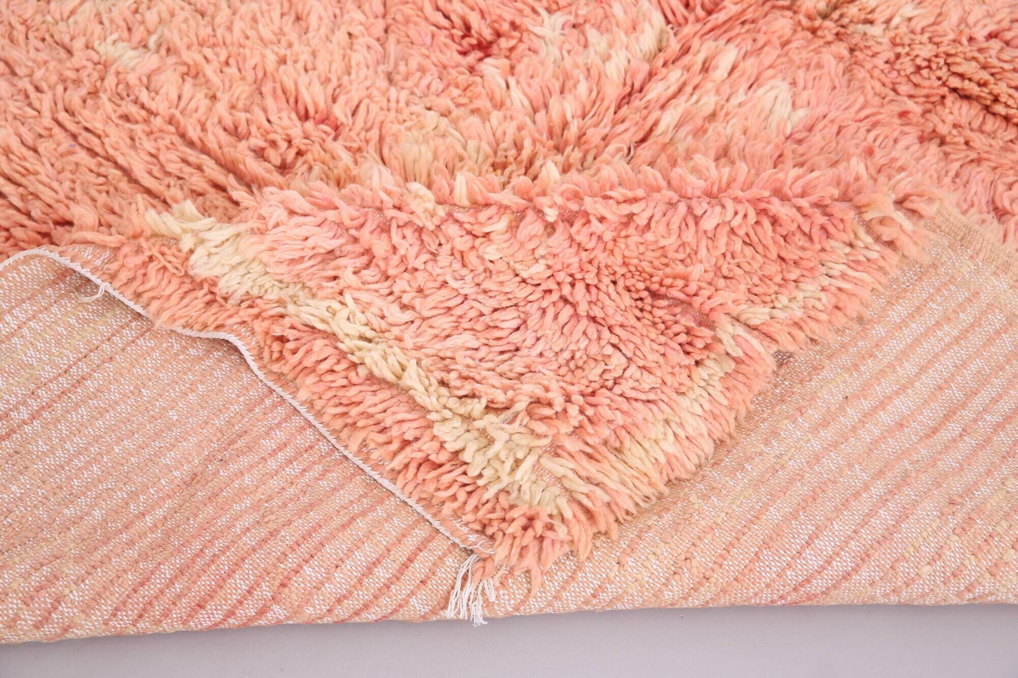 Peach Handmade Moroccan Rug 167 x 250 cm - Vintage Berber Rug - Wool Rug