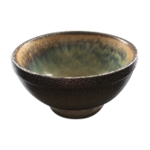Stoneware bowl with flamed glaze