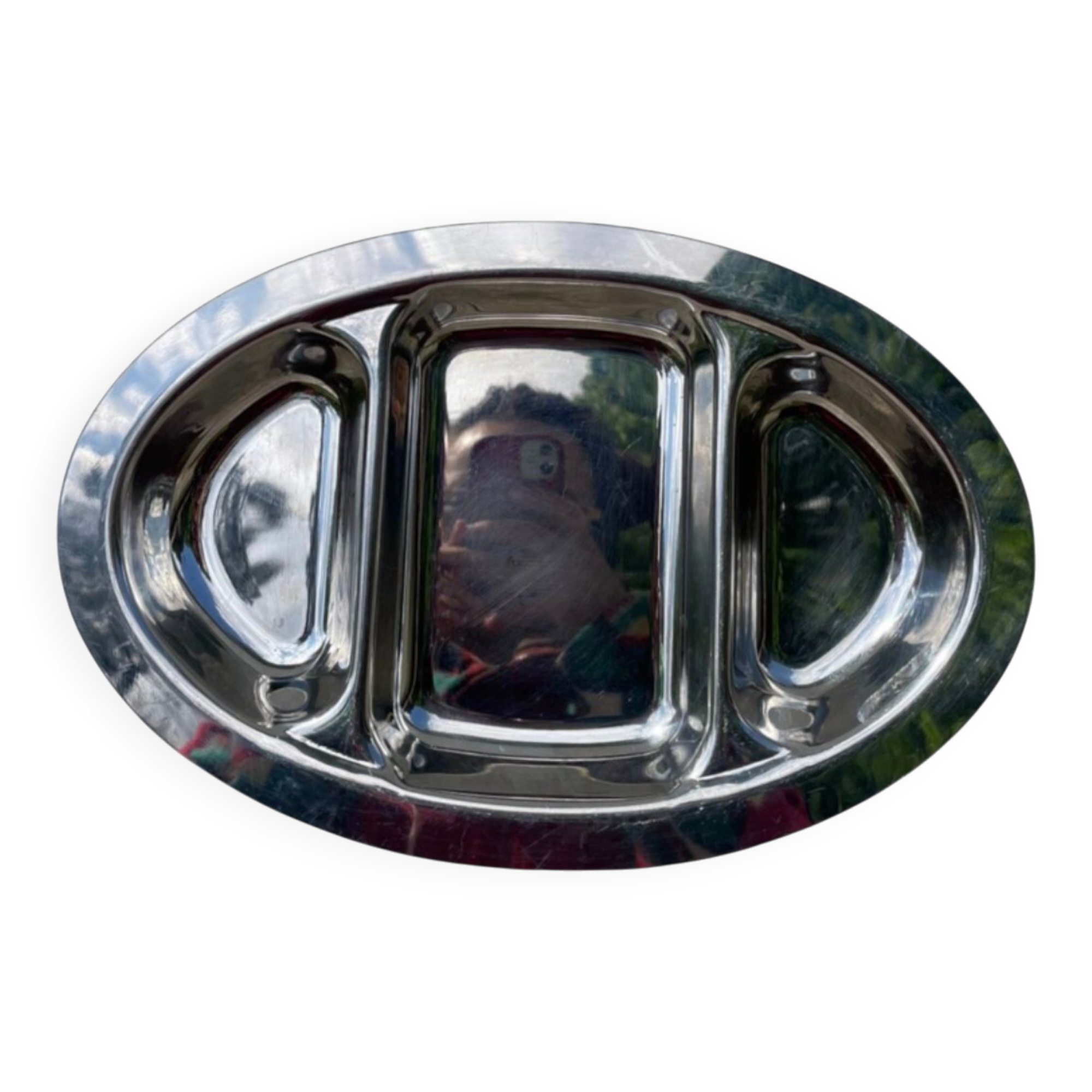 Compartmented stainless steel dish by Rémy Letang