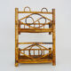 Vintage wall shelf in black bamboo, shelf or to be laid or hung. Year 70