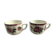 Lot of two cups digoin sarreguemines decoration Yvette