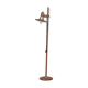 Lampadaire laiton et teck mid-century français