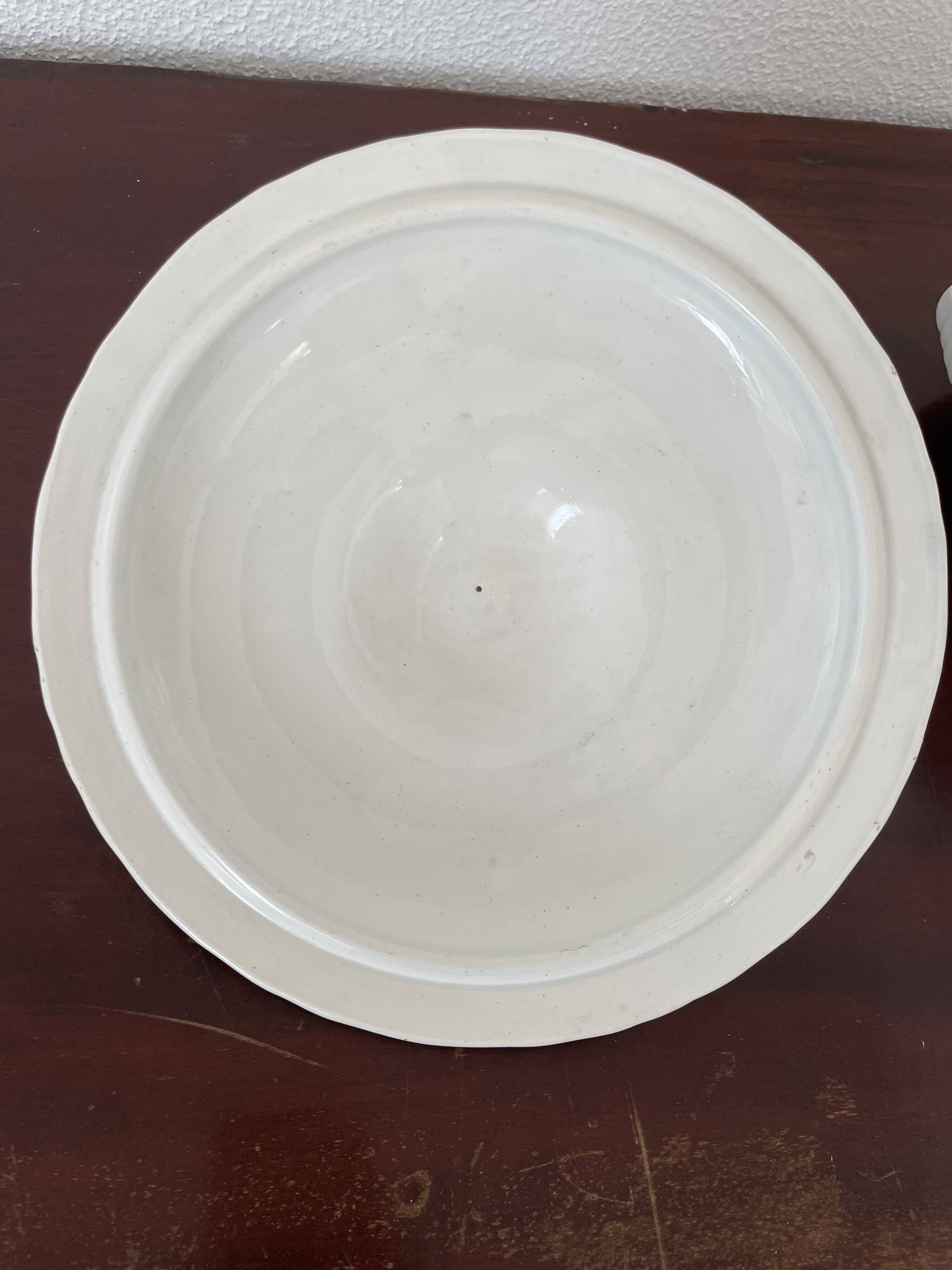 White iron clay soup tureen Moulin des Loups & Hamage Nord