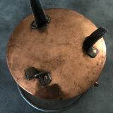Cauldron with tinned copper pot handle and support 3 feet - 25.5 cm