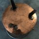 Cauldron with tinned copper pot handle and support 3 feet - 25.5 cm