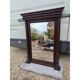 19th-century oak mirror, bevelled