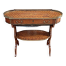 Table de salon ou d'appoint marquetée, style Louis XVI, avec tiroir