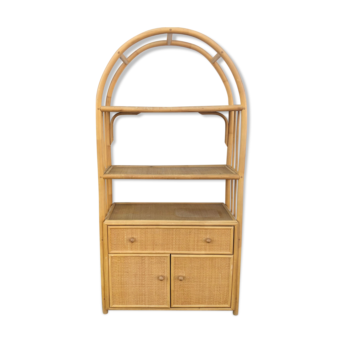 Wicker & rattan bookcase