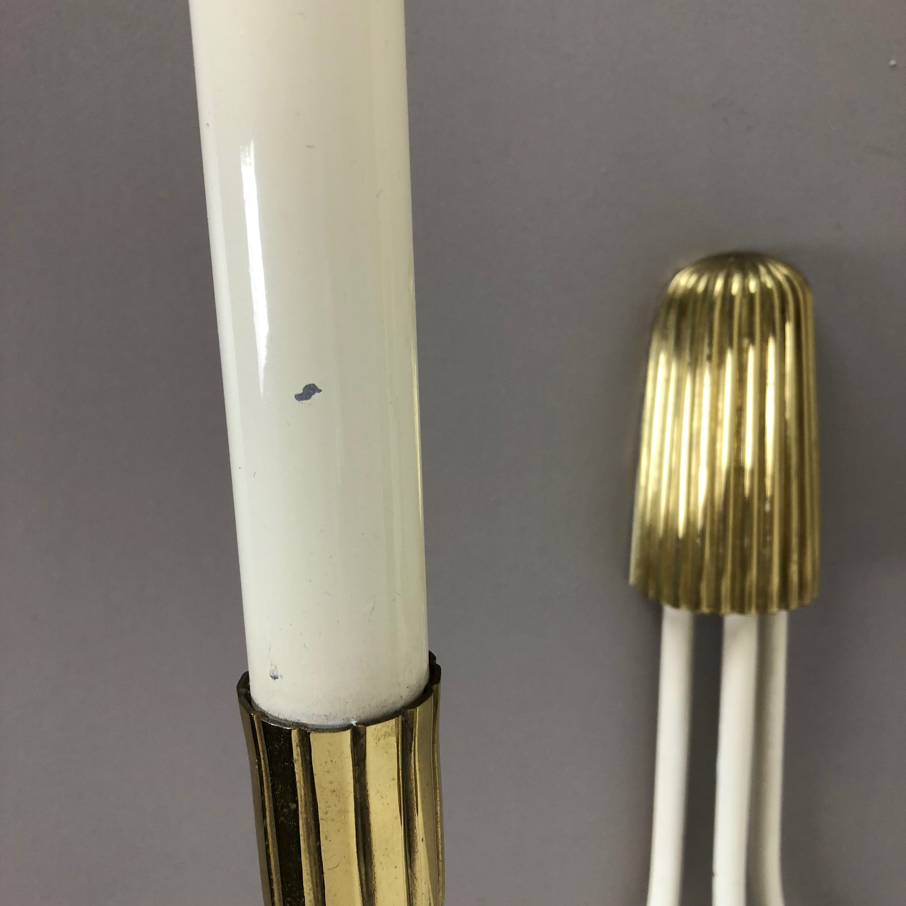 Set of 2 Original Brass Wall Lights Vereinigte Werkstätten München, Germany 1950