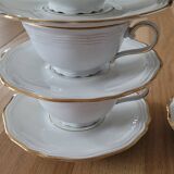 6 cups and saucers in Bavaria porcelain.