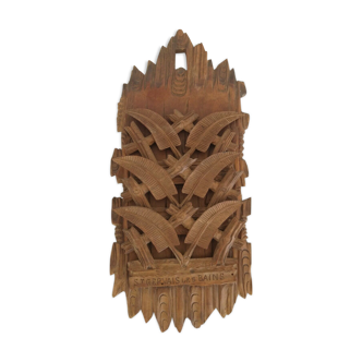 Saint gervais mail door the wood baths carves black forest 1900