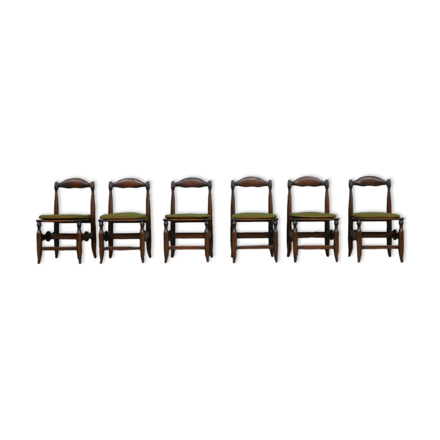 Set of six chairs by Guillerme et Chambron