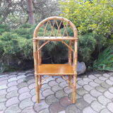 Nightstand wood and rattan