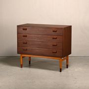 Commode en teck et hêtre de Børge Mogensen, Søborg Møbler