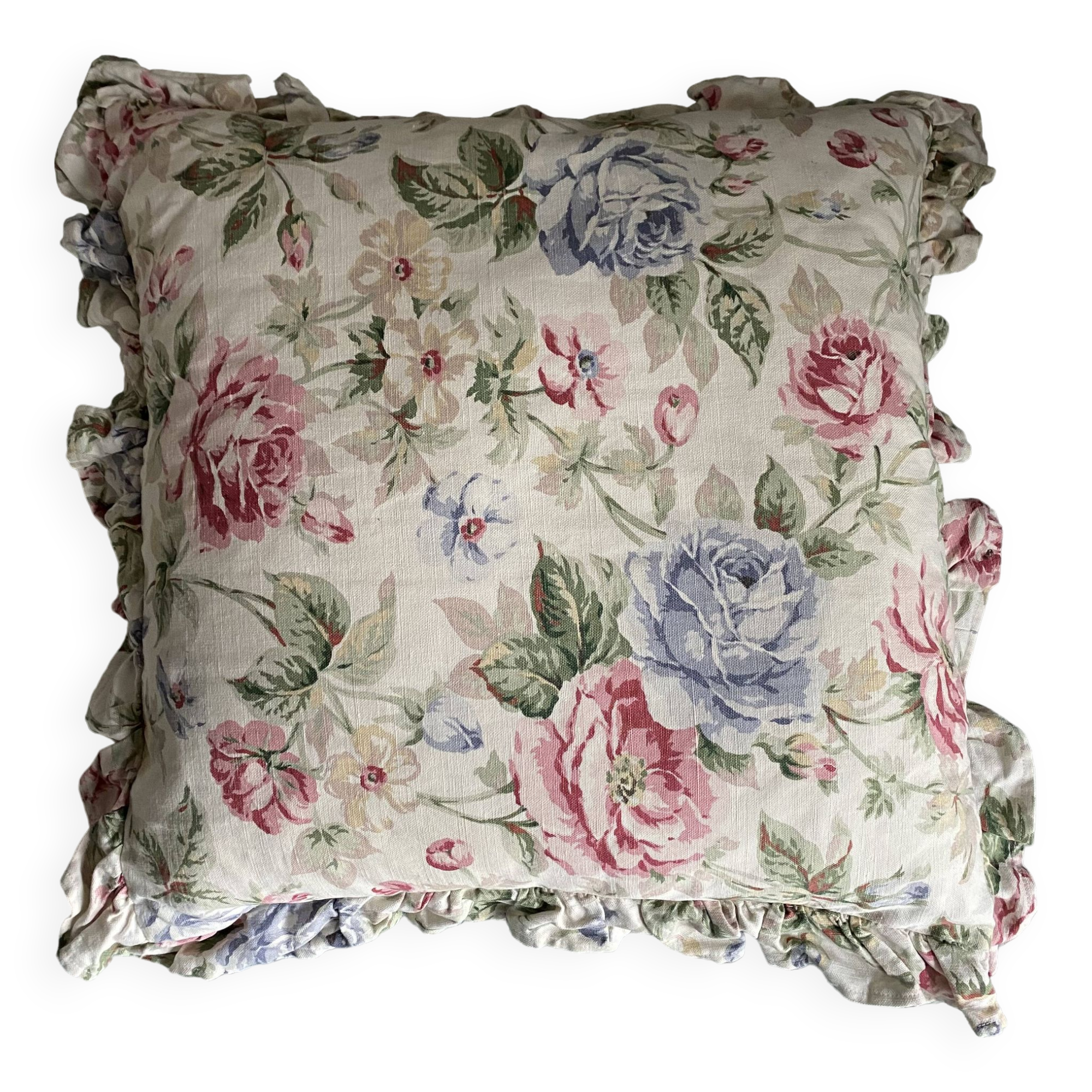 English style floral ruffled cushions