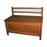 Trunk 60 years in wood and rattan bench