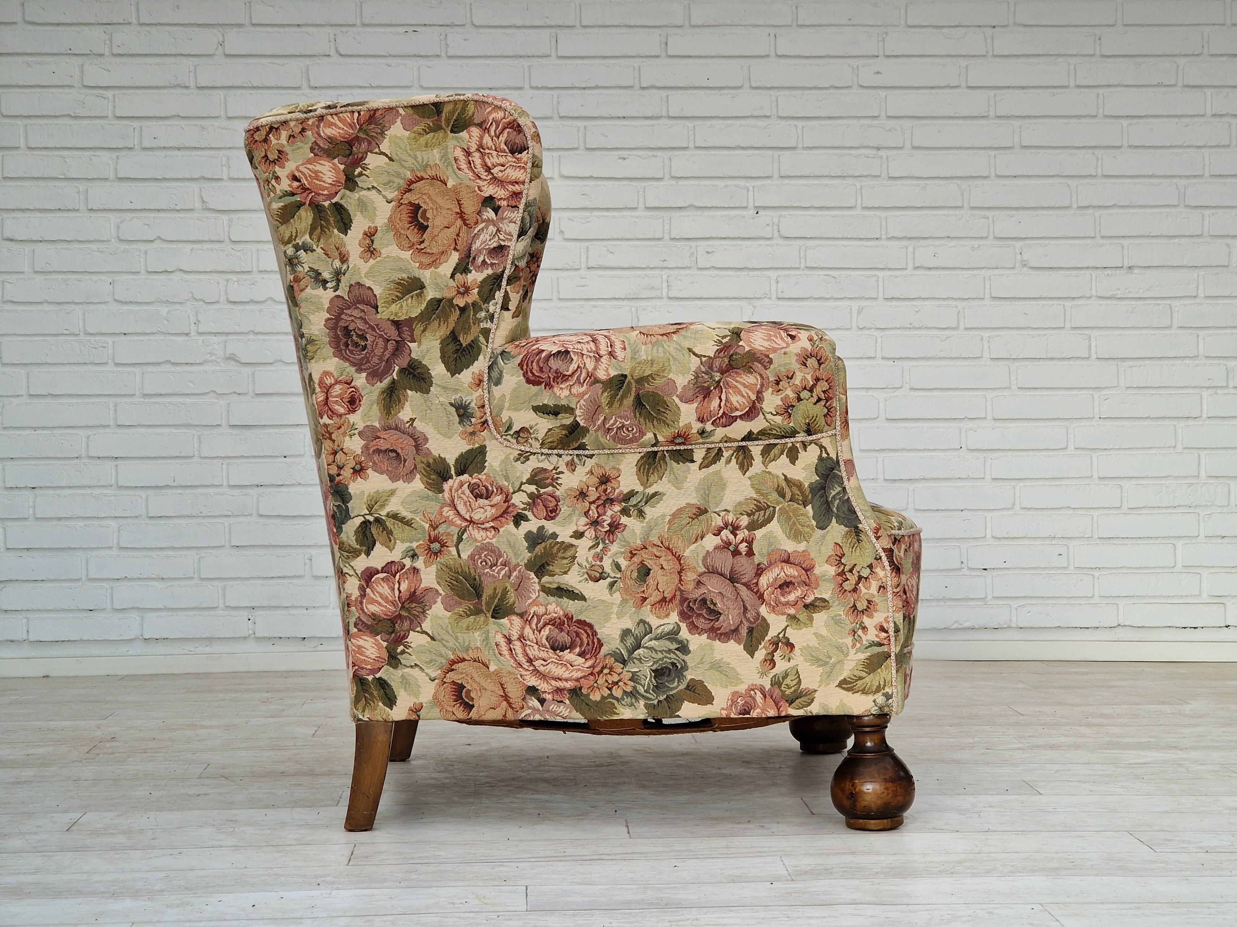 1950s danish vintage relax armchair in fabric