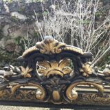 Black and gold mirror napoleon III style 70x105cm