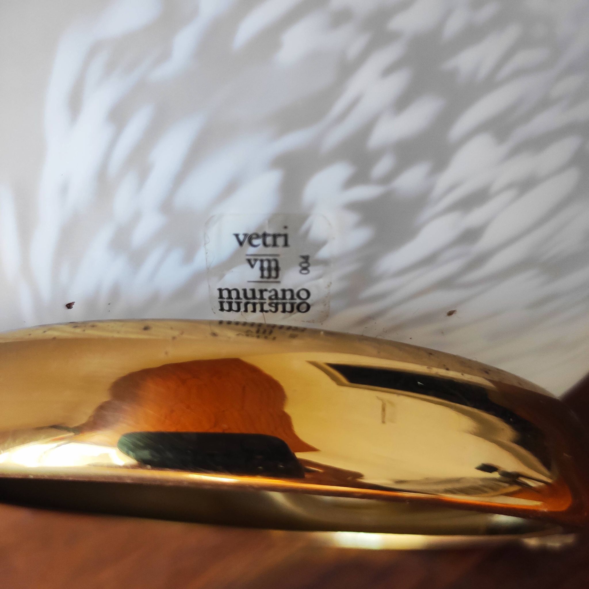 Lampe champignon vintage en verre de Murano