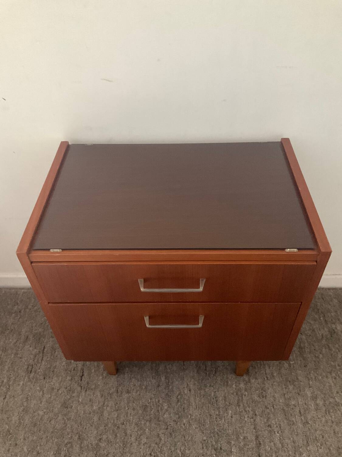 Scandinavian teak bedside table from the 60s and 70s