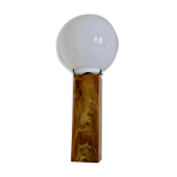 Amber and opaline lamp