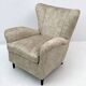 Attributed Gio Ponti Mid-Century Modern Italian Velvet Armchairs for ISA