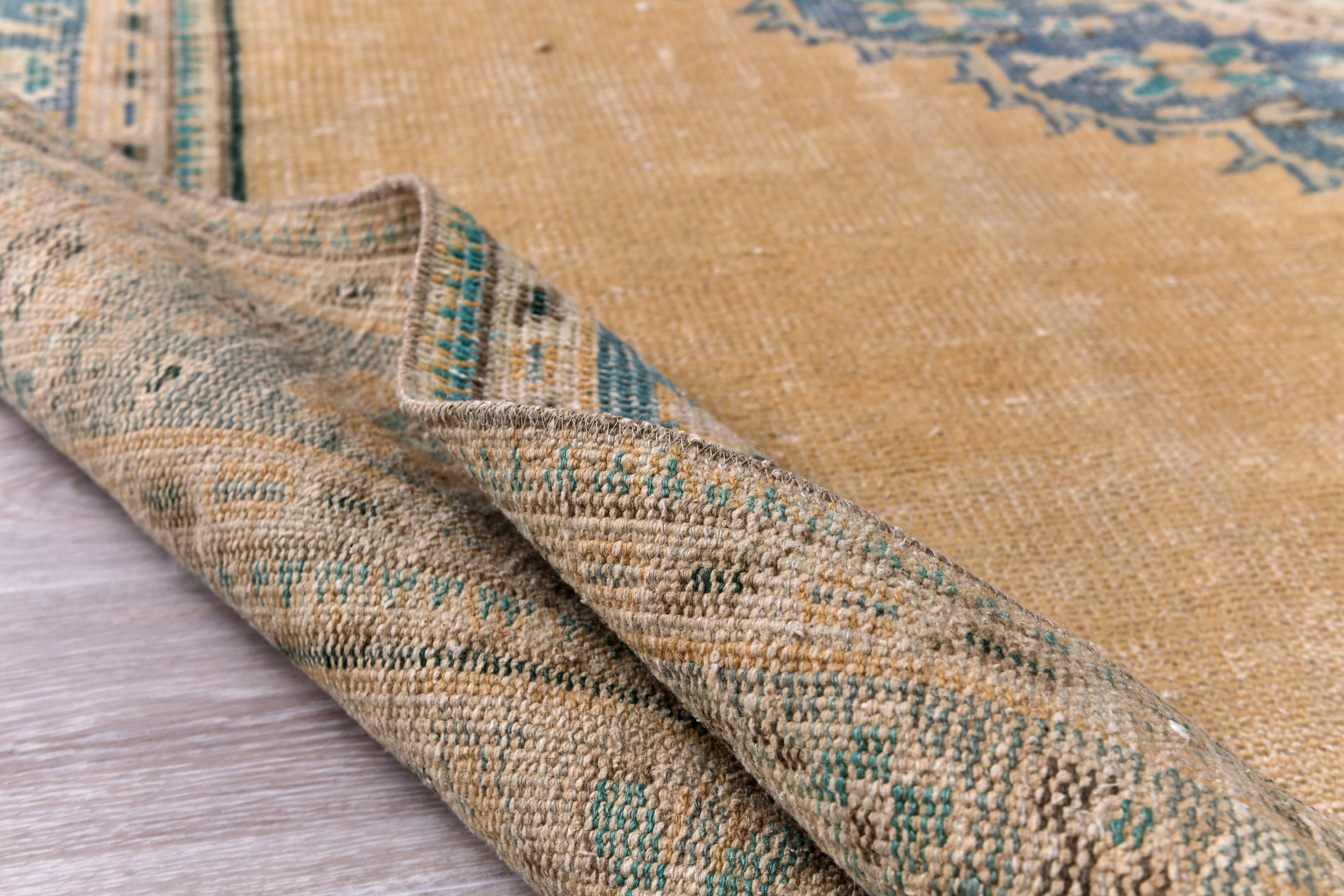 7x9  Orange &  Blue Turkish Area Rug 207x289Cm SK 240623