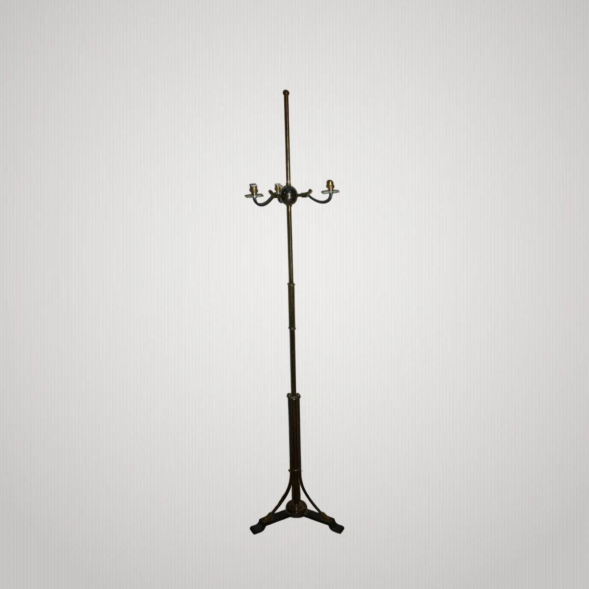 Vintage mid-century reading lamp in bronze and brass by Lunel Arlus.