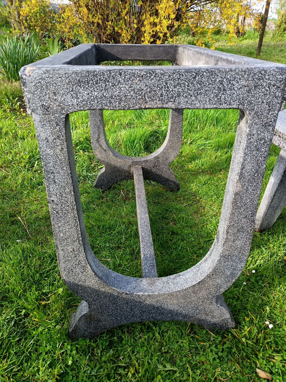 Old garden furniture in vintage stone