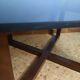 Table basse bois et verre fumé