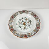 Semi-hollow round plate Gien model Rouen Sainfoin, 1990