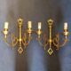 Paire d'appliques bronze doré style georgien anglais