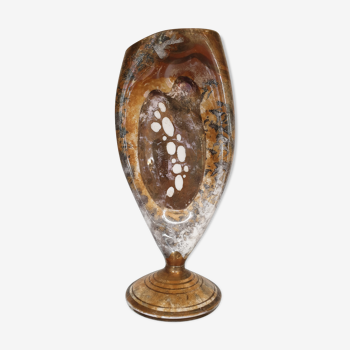 Golden porcelain vase mordoré