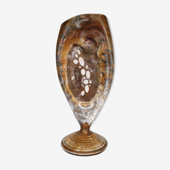 Vase en porcelaine doré mordoré