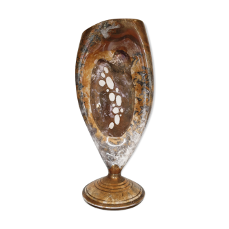 Golden porcelain vase mordoré