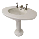 Porcelain sink basin on pedestal