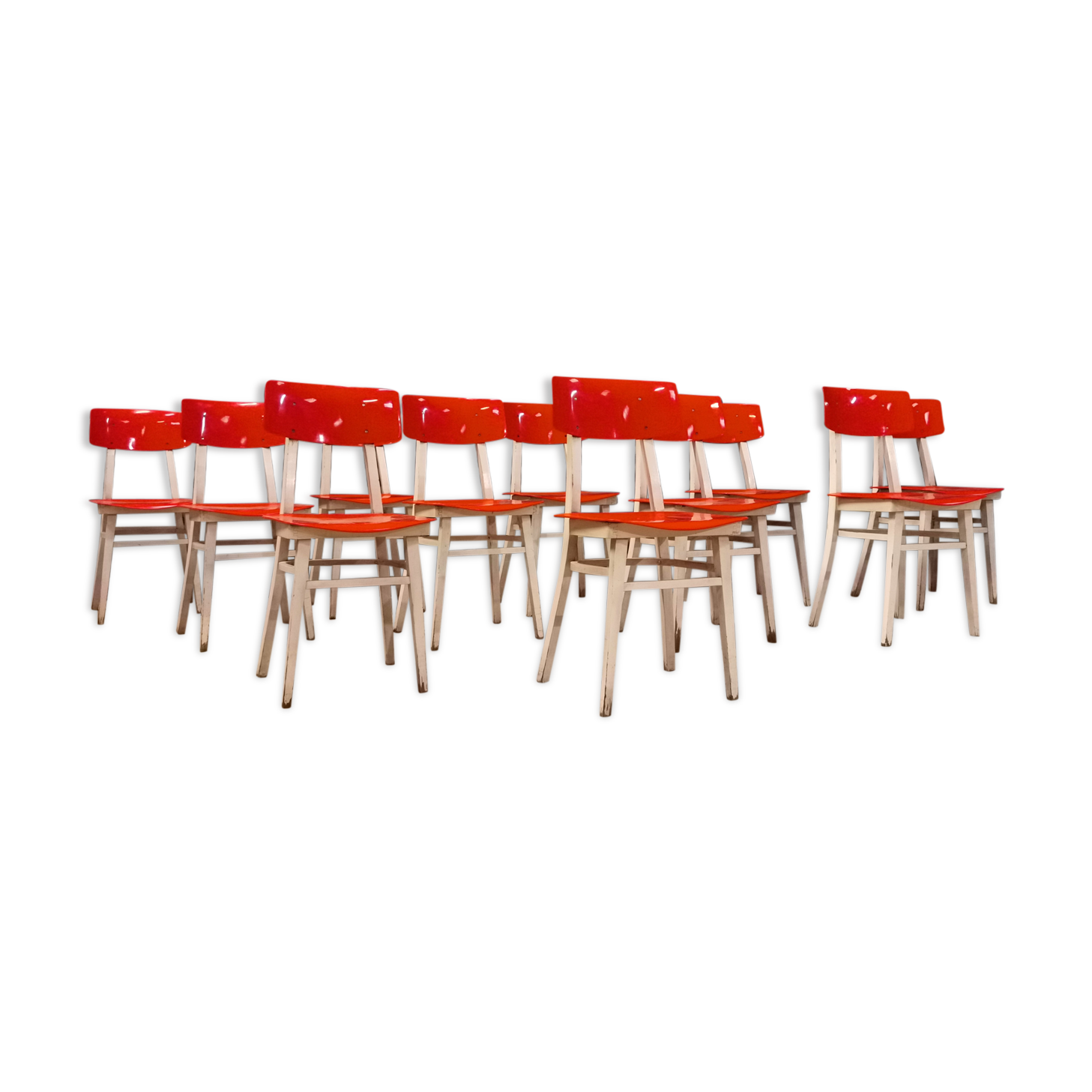 Lot de 11 chaises Ton