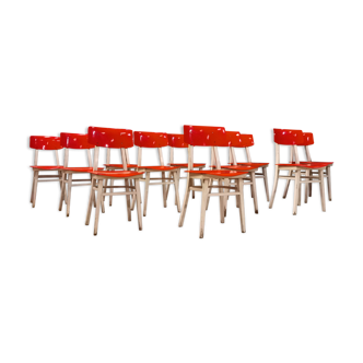 Set of 11 chairs Ton