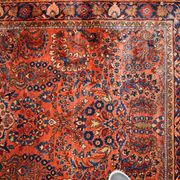 Handmade antique Persian Sarouk rug 4.1' x 6.5' (125cm x 198cm) 1920s - 1B789