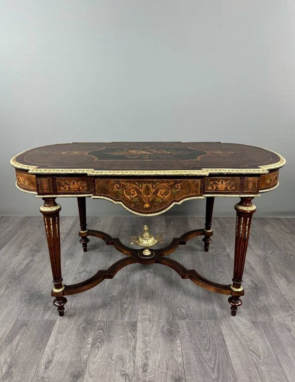 Bureau Napoléon III En Marqueterie, XIXe Siècle