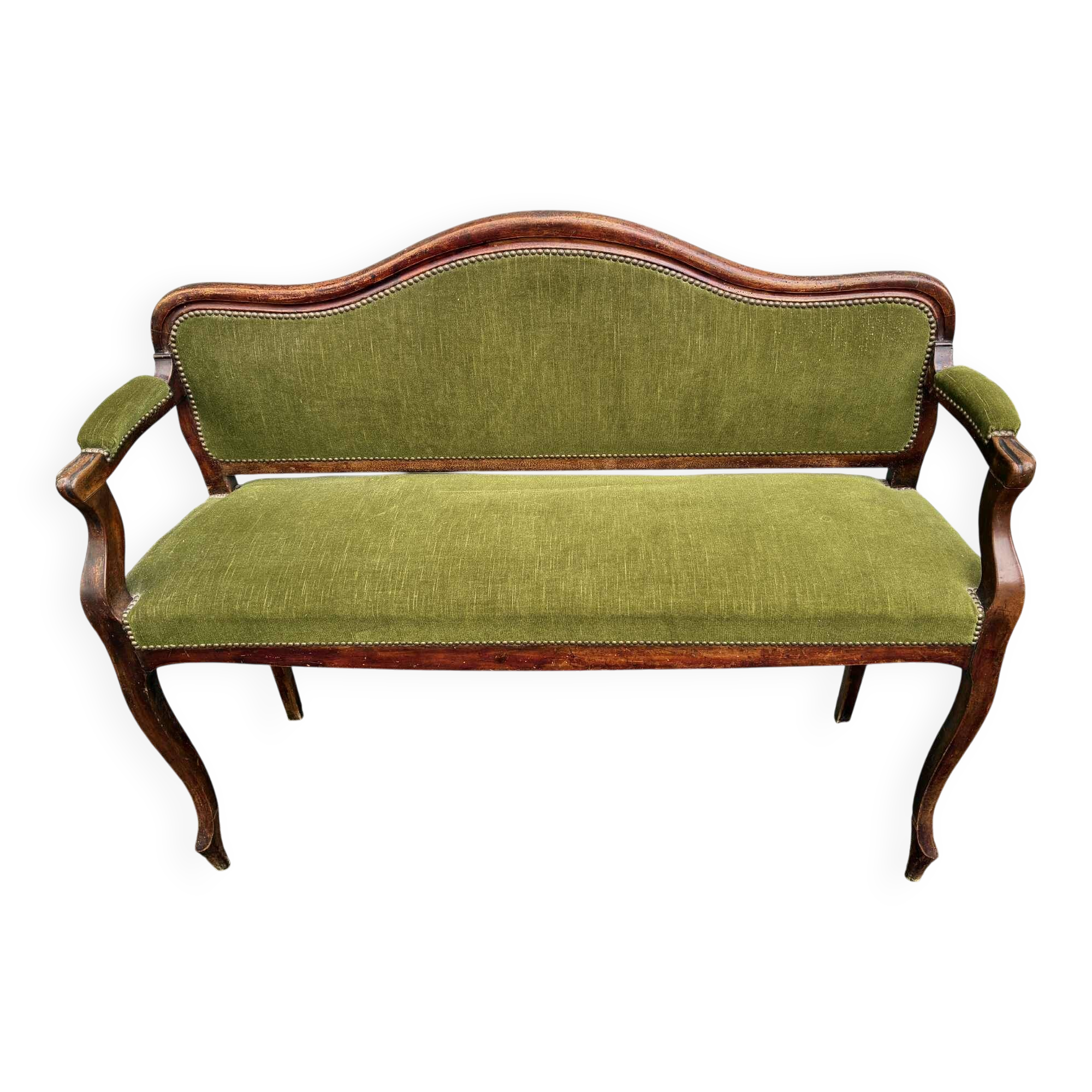 Green sofa bench