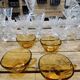 Lot of 4 vintage amber cups